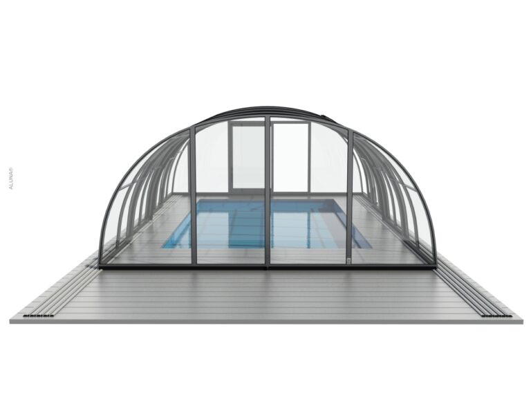 Hohe Schwimmbadüberdachung Aluna® Opera Hohe Schwimmbadüberdachung Aluna® Opera