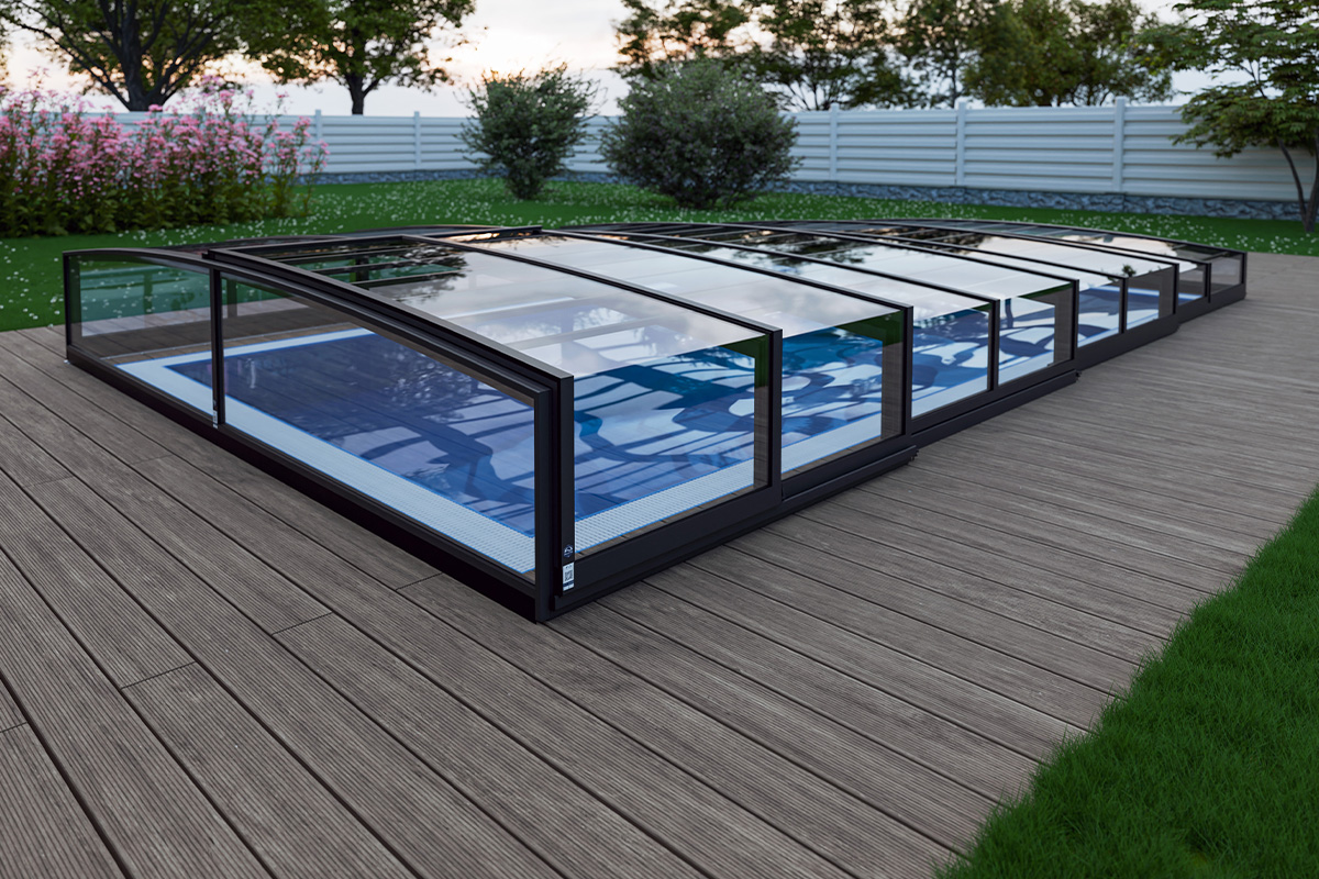 Poolüberdachunge Aluna® Nero R1 Poolüberdachunge Aluna® Nero R1
