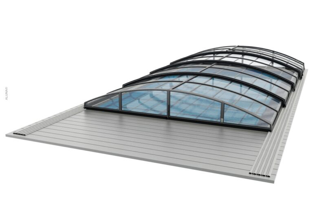 Flaches Pooldach Aluna® Variant Light Flaches Pooldach Aluna® Variant Light