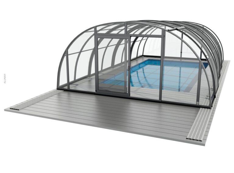 Hohe Schwimmbadüberdachung Aluna® Opera Hohe Schwimmbadüberdachung Aluna® Opera