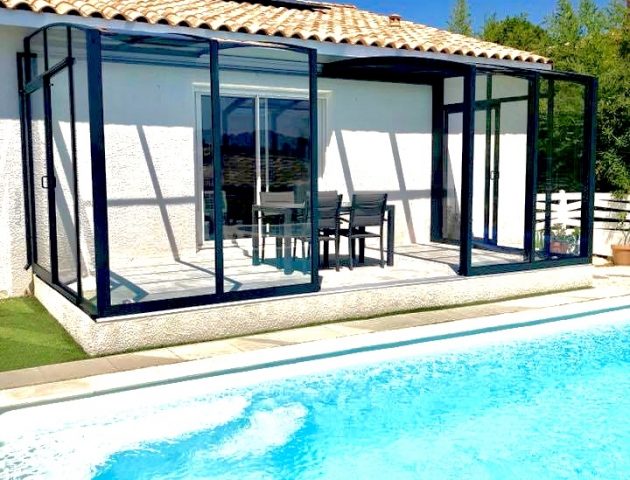 Schwimmbadüberdachung Aluna® Aluwall III Schwimmbadüberdachung Aluna® Aluwall III
